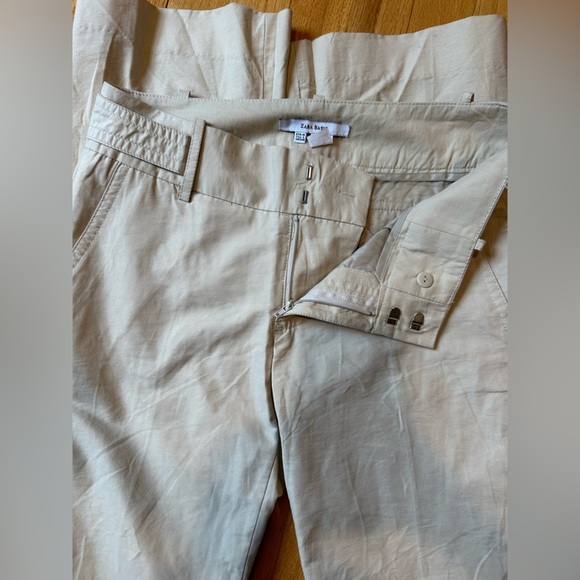 Zara Basics Khaki Straight Leg Pants - Picture 4 of 7
